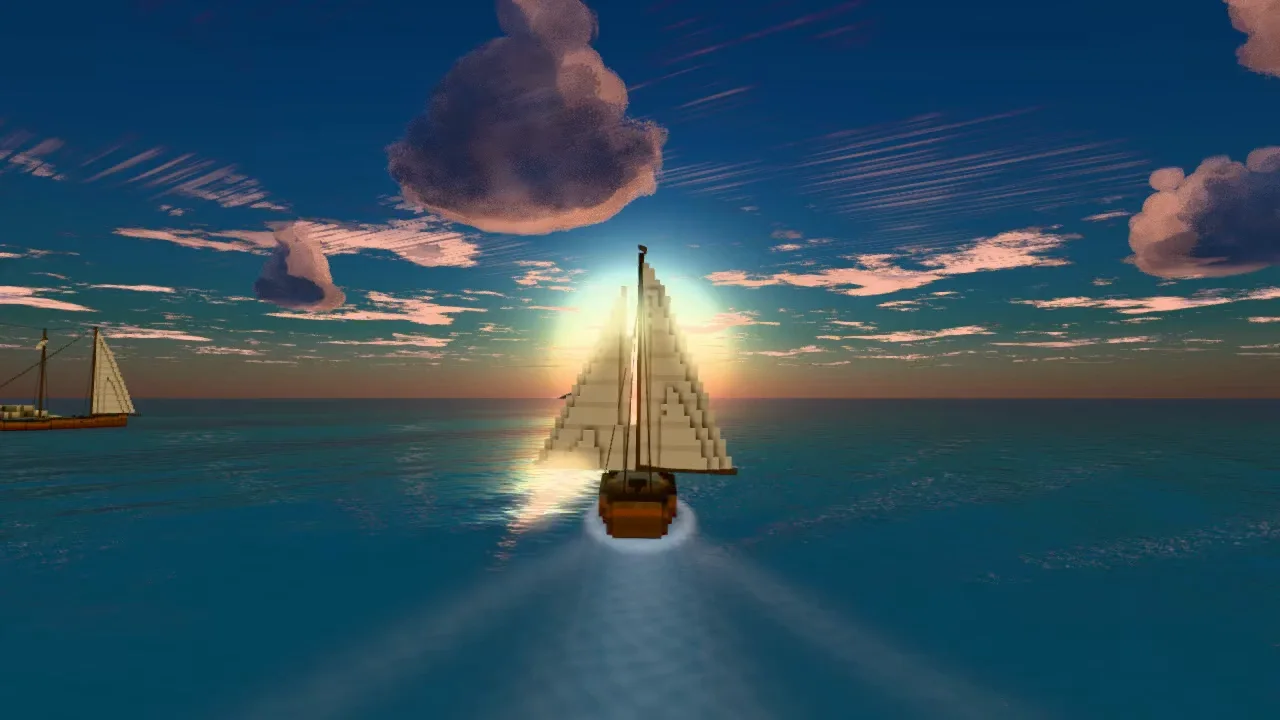 A sailboat crossing sunlit water in Saltline.